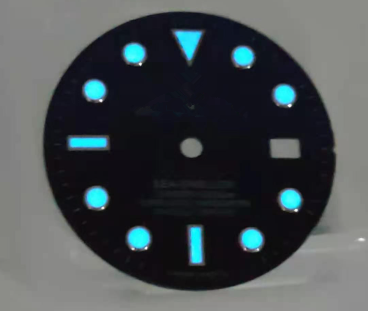 Tools de réparation Kits 29mm Bleu Montre lumineuse Cadran pour 8200 Mouvement avec r logo