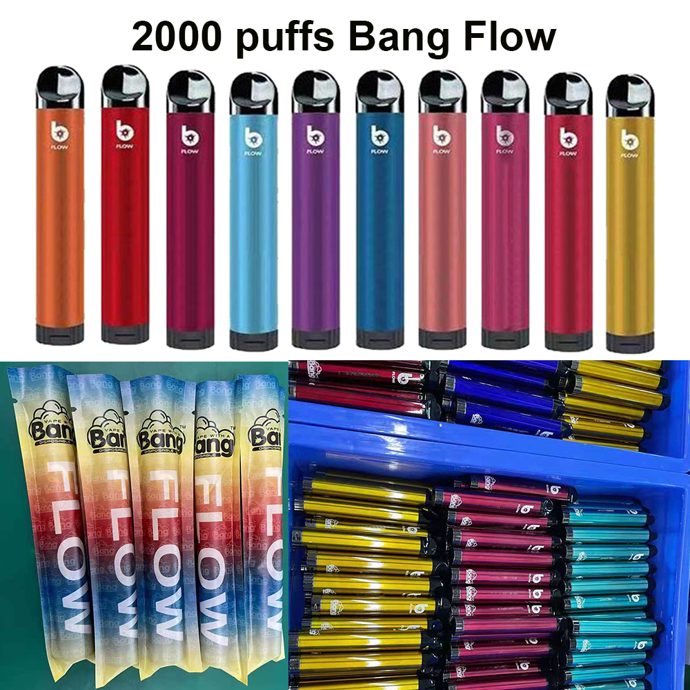 

Bang Flow Disposable Kit E-Cigarettes Device 850mAh Battery 6ml Pods 2000puffs Vape Pen Pre-filled Vapors XXL Pro MAX