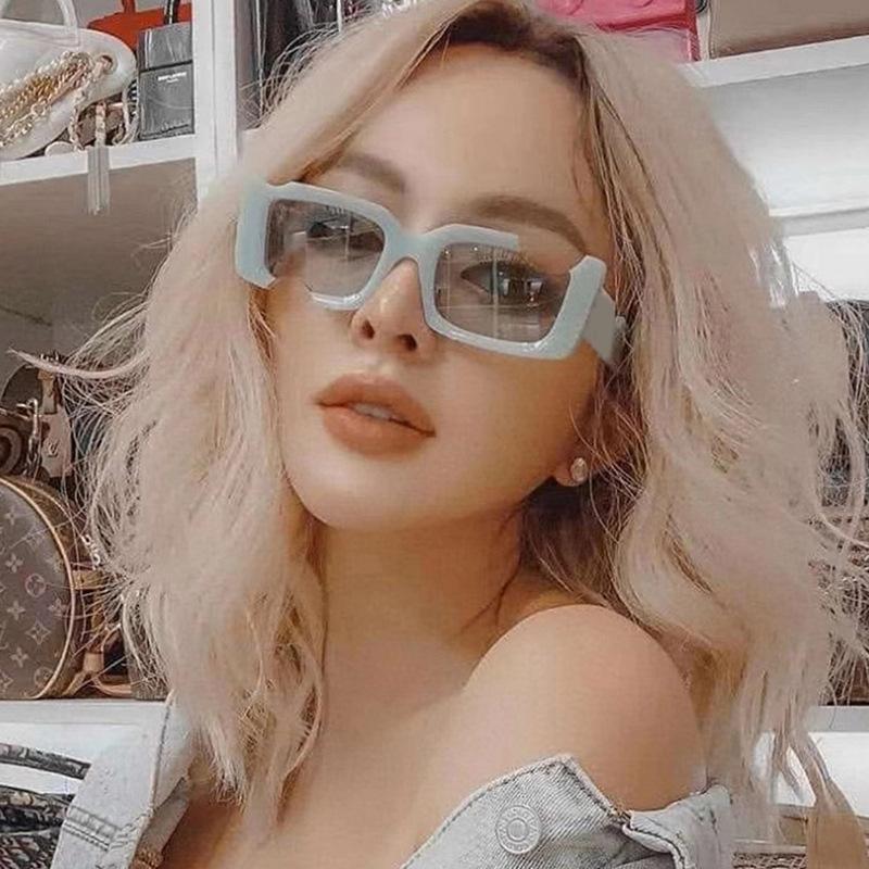 

Sunglasses 2021 Fashion Rectangle Women Men Unisex Brand Designer Distinctive Incomplete UV400