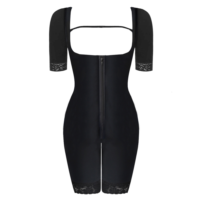 

warm carving one-piece Lishenmei no trace plastic buttock lifting body shaping women's postpartum waist beauty suit large, Black