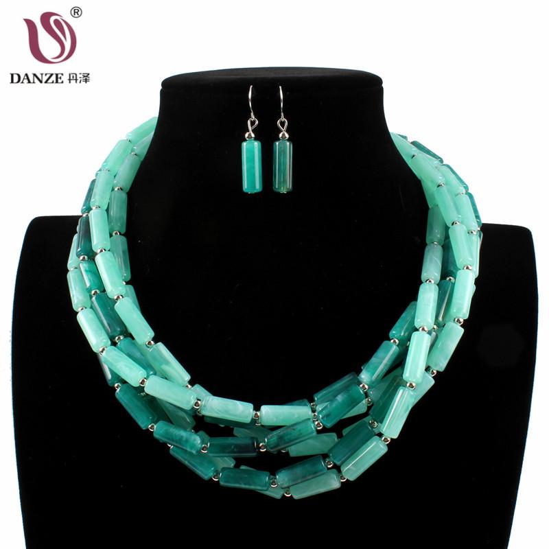 

Chokers DANZE Handmade Multilayer Bamboo Chain Resin Necklace For Women Bohemian Statement Party Jewelry African Collares, Golden;silver