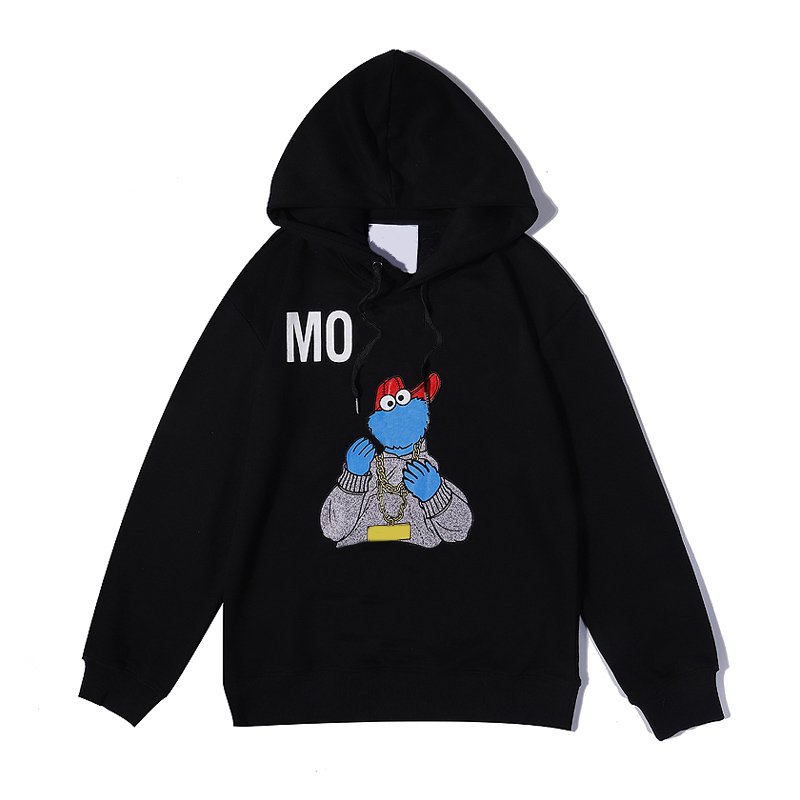 

Men Fashion Pullover Bear Letter Print Casual Women Sweatshirt Hip Hop Outdoor Sport Sweatshirts Long Sleeve Top High Quality Couple Tops, Black