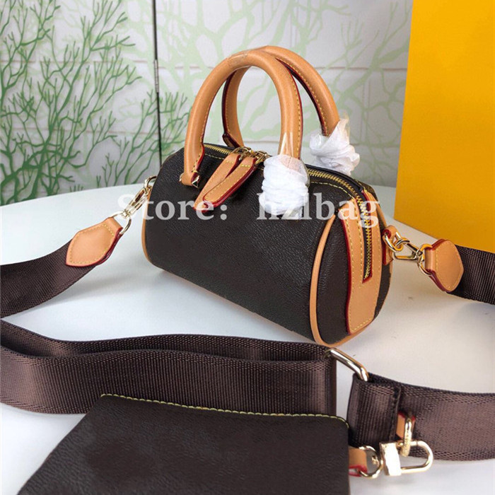 

Mini Essential Boston Bags Canvas Compact Handbag Monograms Coated Canvas Padlock D-Ring Womens Purse Wallet, Color 01