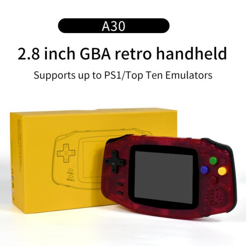 

Portable Game Players A30 Handheld Console 2.8 Inch IPS HD Screen 1200mA 32GB Built -In 4000 Games Supports Adding ROM For Children's Gifts