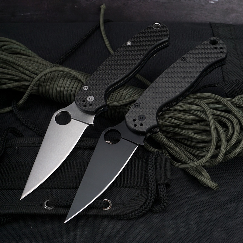 

TUNAFIRE C81 Foding Knife Carbon Fiber Hande Tactica Surviva Knife 440C Bade Outdoor Camping Knife Muti EDC Too