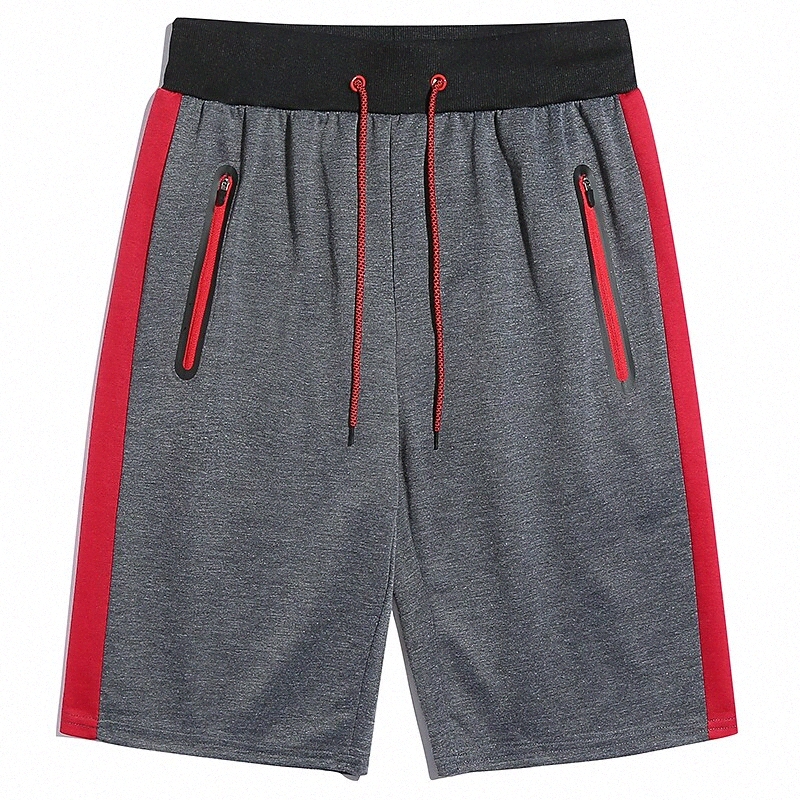 Men's Basic Shorts Knee Length Pants Print Mid Waist Slim Black Gray Red XS S M L K0kd#