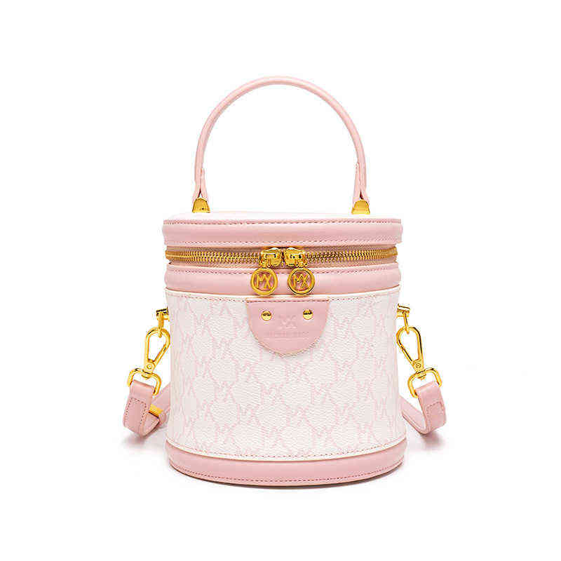 

Buet bag female msenger bag 2021 fashion autumn and winter leather single shoulder cylinder portable buet bag