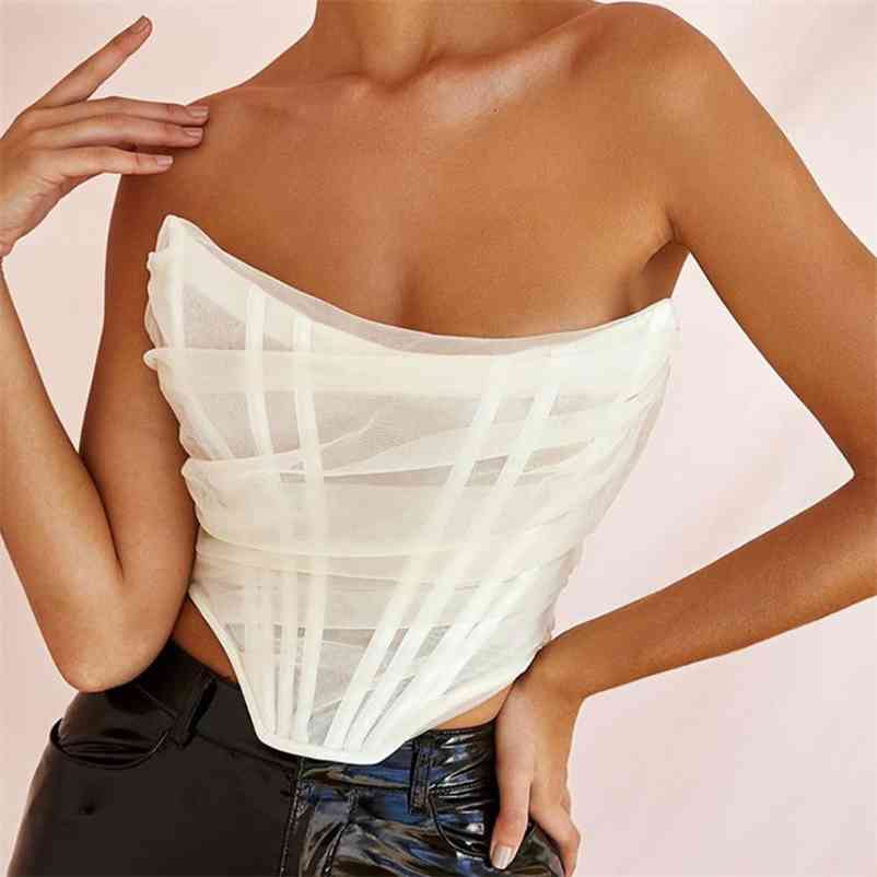 

Women Mesh Fish Bone Vest Sexy Solid Color Slim Short Fashion Spring Summer 11B476 210525, Purple