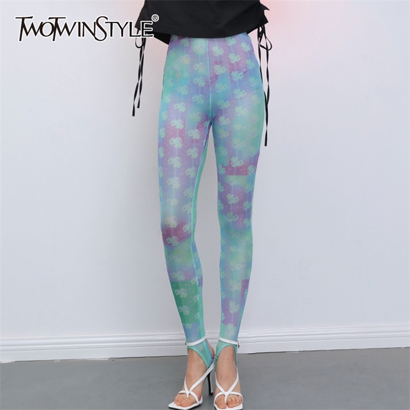 

Casual Print Hit Color Women Pants High Waist Slim Elastic Fabric Boot Cut Pant For Female Fashion Clothes 210521, As picture