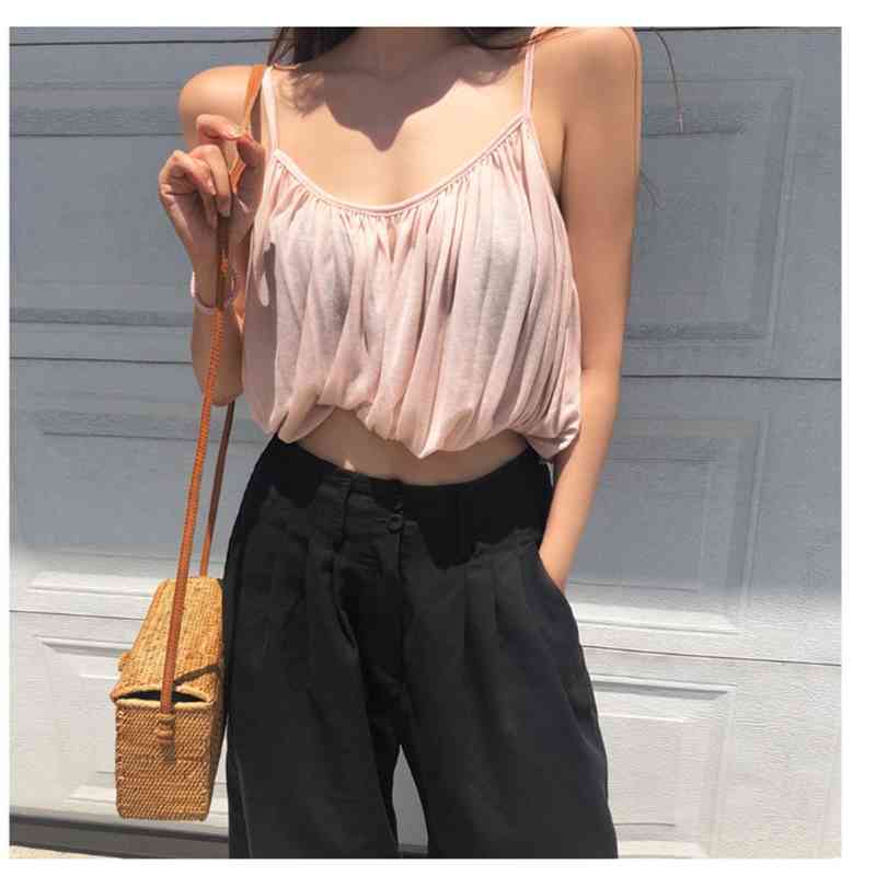 sexy backless Summer Tank top Women camisole Blouse Sleeveless V Neck Slim Female t-shirt Vest Casual Camis 210417Z