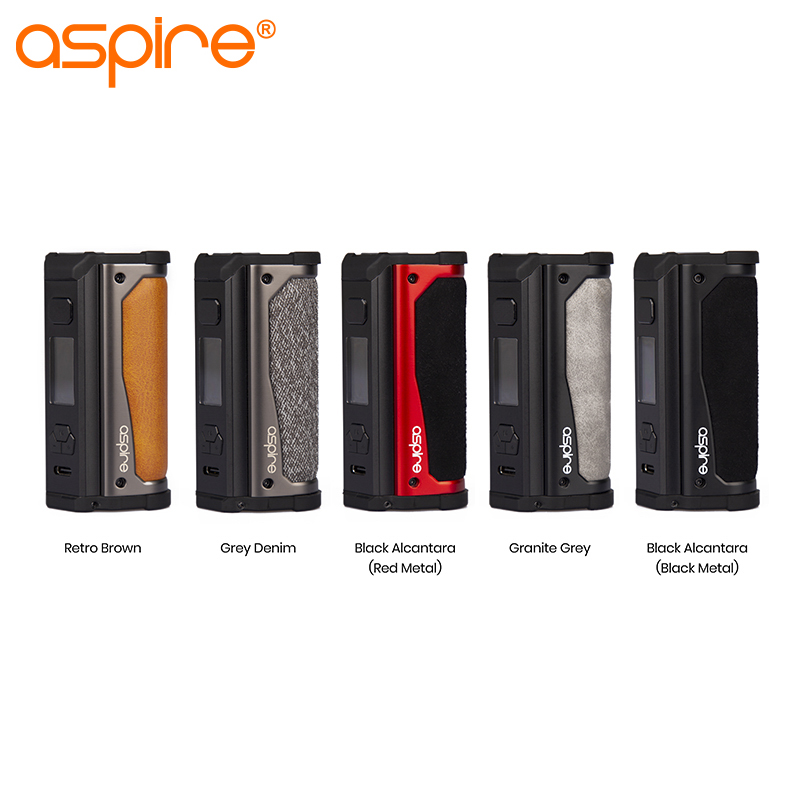 

Aspire first shock and undeniable proof, reliable protect Rhea mod powered by replaceable dual 18650 batteries