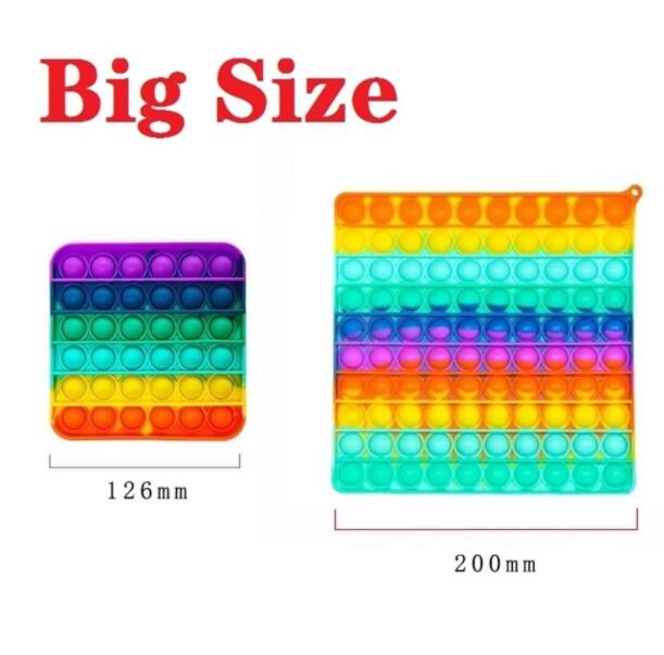 

3-7 days Large Size 20CM Big Rainbow Push Bubble Fidget Toys Oversize Sensory Stress Reliever Toy Kids Gifts Wholesale