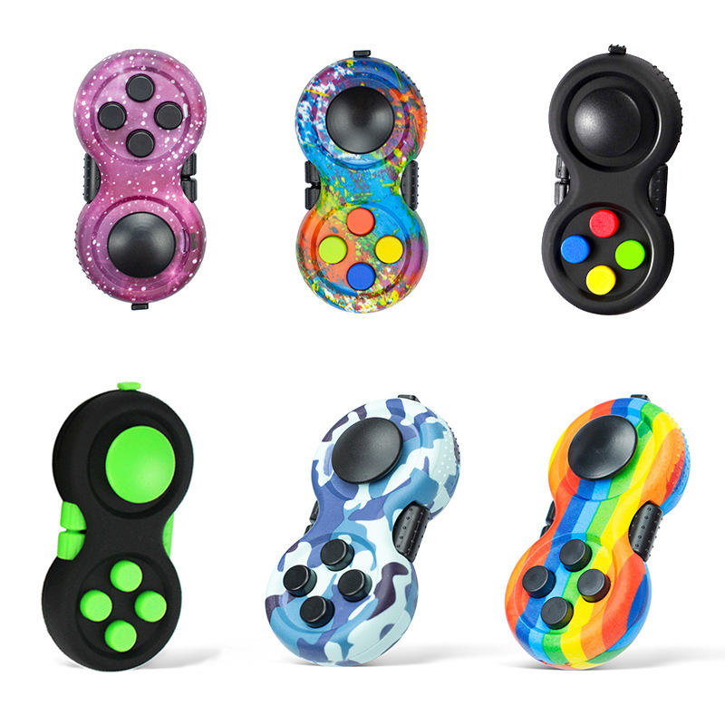 

The Original Fidget Retro Toy:Rubberized Classic Controller Game Pad Focus Toy with 8-Fidget Functions and Lanyard - Perfect for Relieving Stress-1B