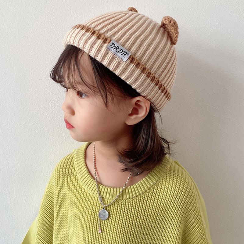 

Caps & Hats Autumn Winter Children Beanies Lovely Cartoon Ears Boys Girls Baby Knitted Bonnet Keep Warm Kids Wool Cap 1 2 3 4 5 Years, Yellow