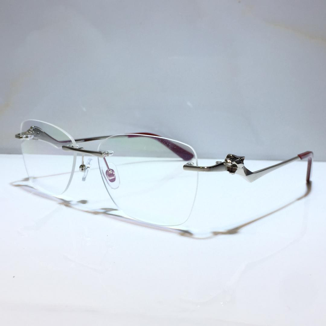 

Optical Eyeglasses For Men and Women Retro CT-0120 Style Anti-blue light lens Oval plate Frameless with box