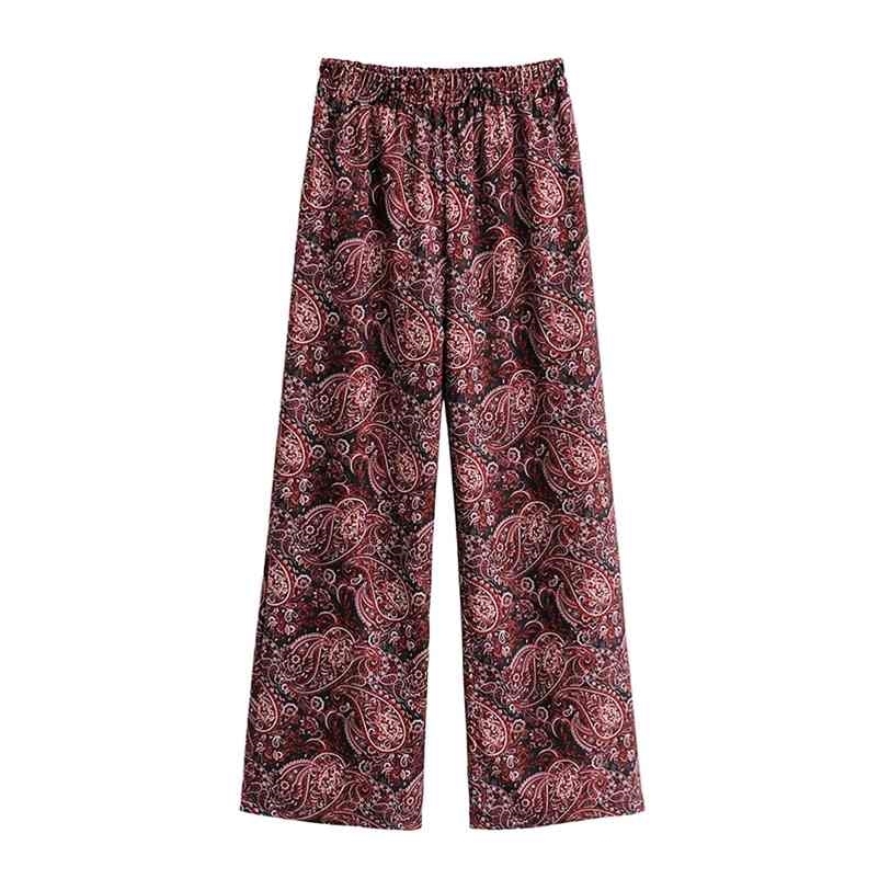 

Summer Women' Floral Long Pants Slim Fit Casual Style Elastic Waist 210524, Multi