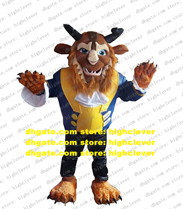 

The Beast From Beauty and Beasts Mascot Costume Adult Cartoon Character Outfit Talk Of Thes Town Wedding Ceremony zz8209, As in photos