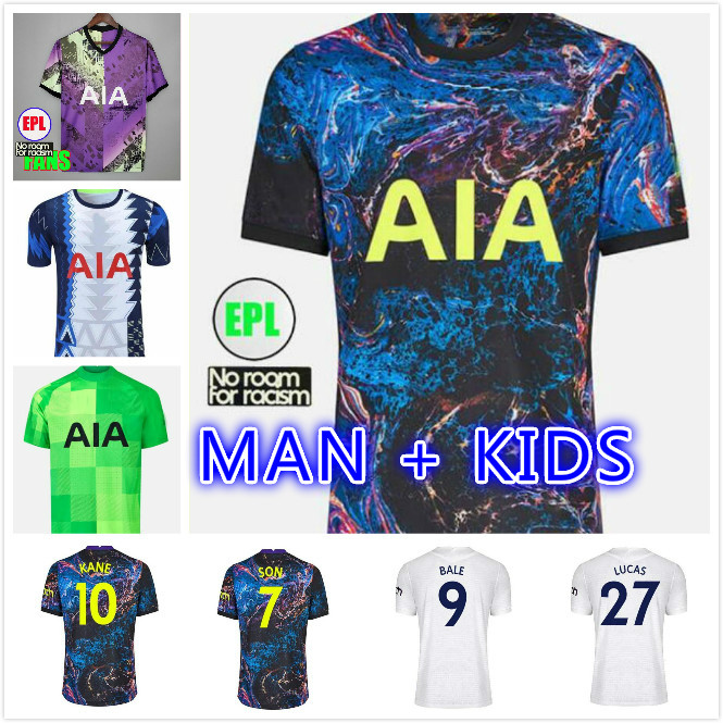 

Men+KIDS 21 22 BALE KANE SON BERGWIJN NDOMBELE Soccer Jerseys 2021 2022 MORGAN DELE jersey Football kit shirt LLORIS HOME