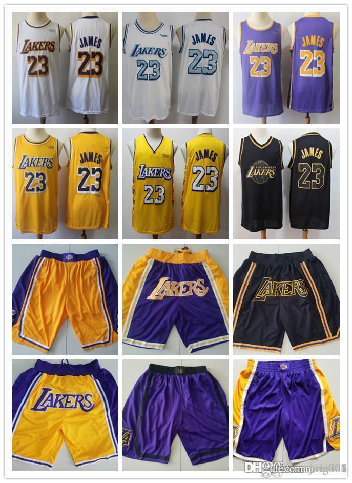 

Mens Los AngelesLakersJersey Throwback LeBron23 James Basketball Shorts Basketball Jerseys black yellow purple white Blue, Color