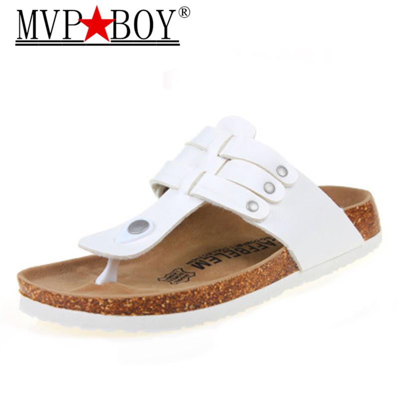 

Slippers MVP BOY 2021 Shoes Woman Cork Fashion Cow Muscle Casual Summer Style Flip Flop Big Size 35-43, Black