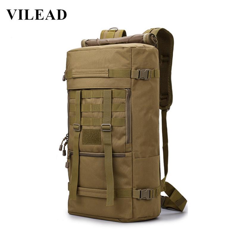 

Vilead 50L Oxford Camouflage Tactical Shoulder Bag Multi-functional Waterproof Outdoor Travel Backpack Men Camping Hiking Bags