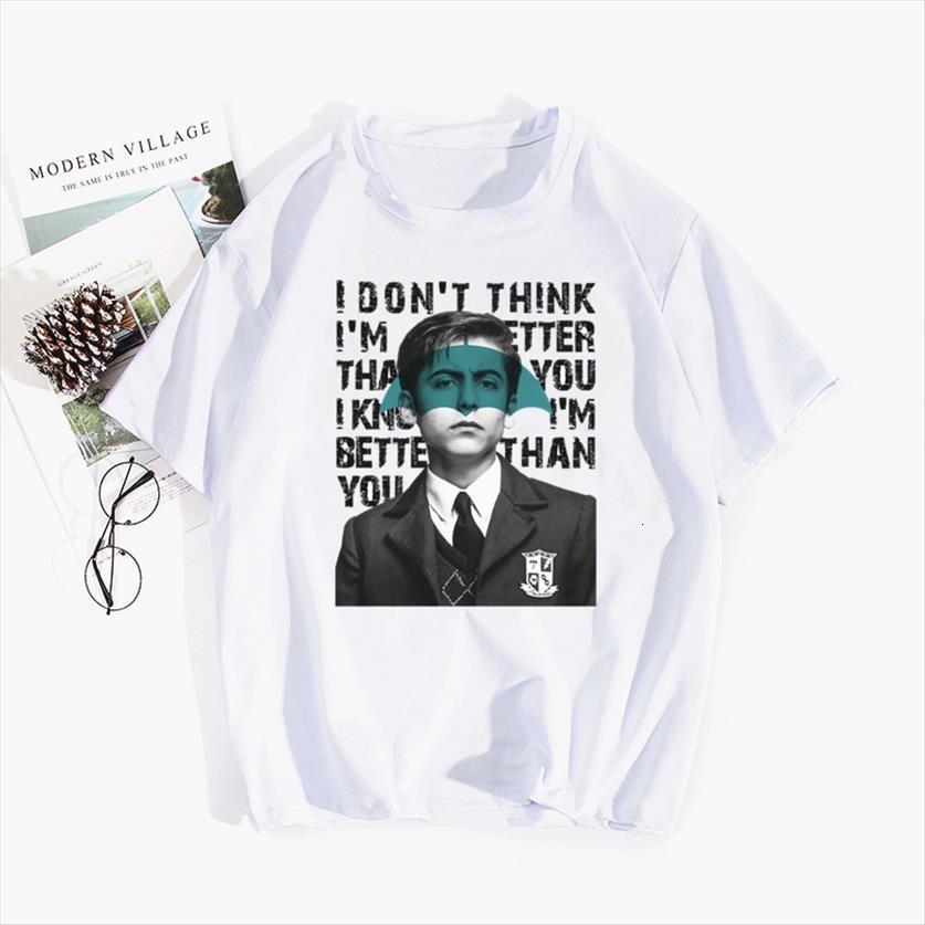 

The Umbrella Academy Cha Diego Women T Shirt Vanya Luther Tees Short Sleeve Casual Streetwear Funny Top, White