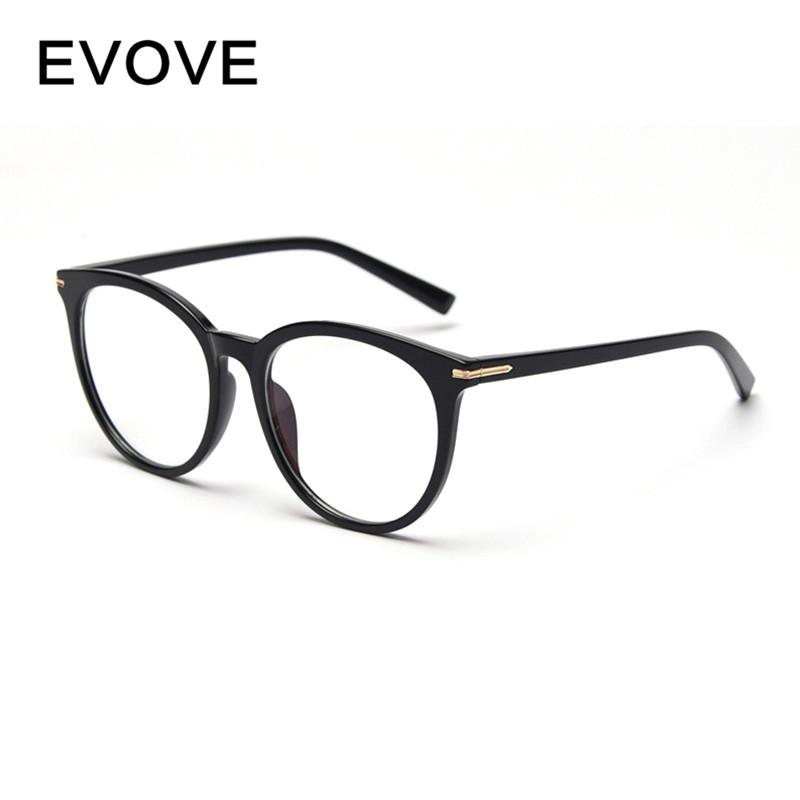 

Fashion Sunglasses Frames Evove Transparent Glasses Women Men Oval Eyeglasses Frame Man Women's Spectacles For Optic Myopia Lens Prescriptio, Black