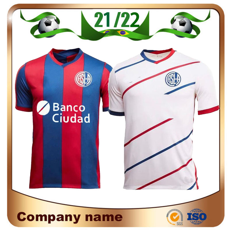 

21/22 San Lorenzo Soccer Jersey 2021 Home #16 BELLUSCH #10 ROMAGNOLI #12 TORRICO Shirt #9 BLANDI #17 DIAZ CERUTTI Customized football uniform