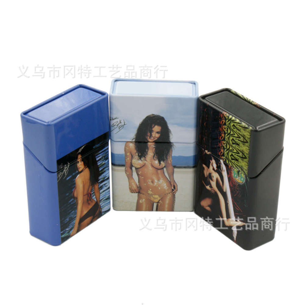 

Cigarette case style with beautiful design metal tinplate 20 pack cigarette case