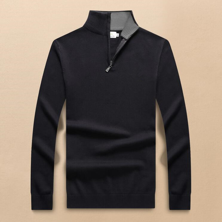 

Spring and autumn band men's sweater crocodile embroidery casual zipper sweaters, Blue