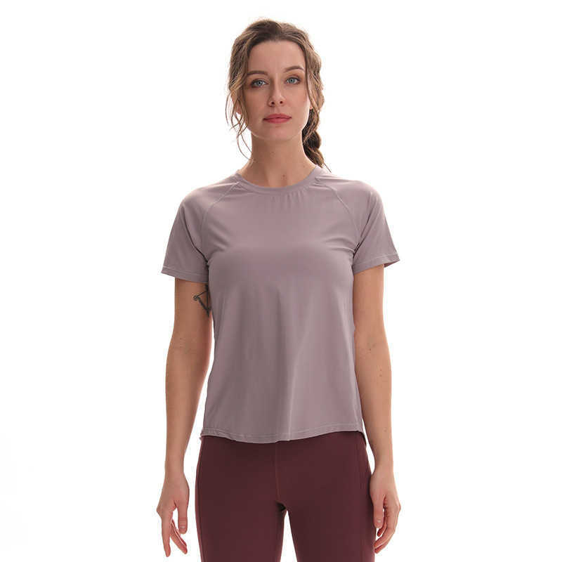 

Yoga Tops Short T-shirt Running Fitness Moisture Absorption Sports Shirt Casual All-match Gym Clothes Women Tees, Black