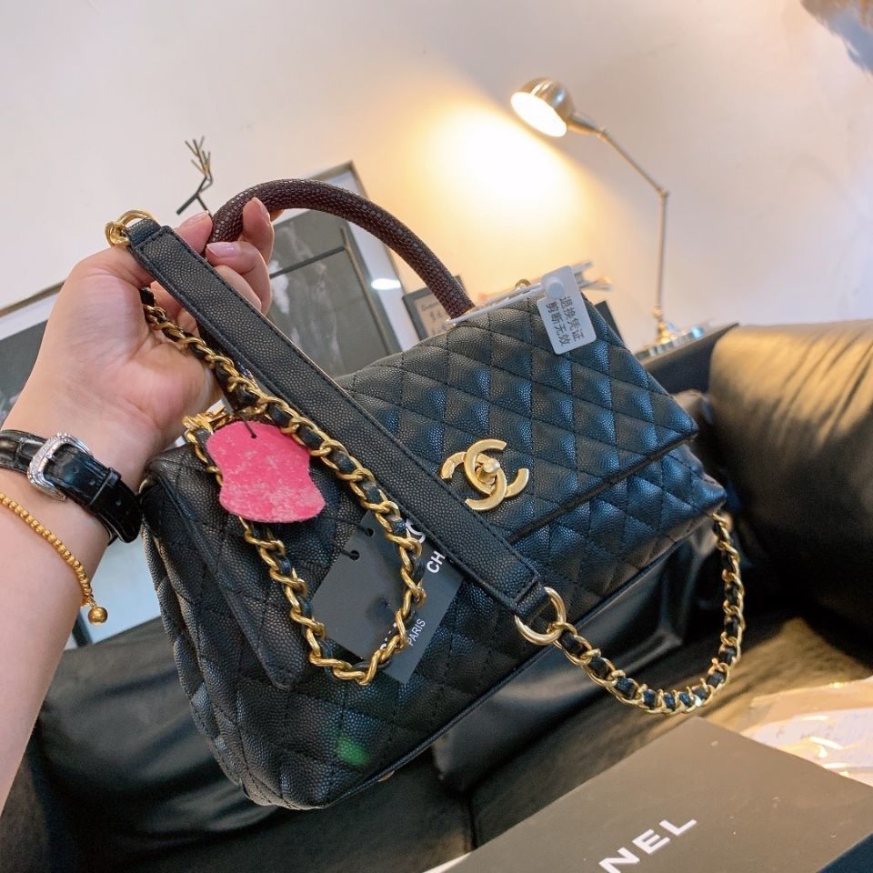 

Handbag Leather small square bag women's 2021 new fashion chain One Shoulder Messenger Bag Small Xiangfeng Lingge leather handbag zly