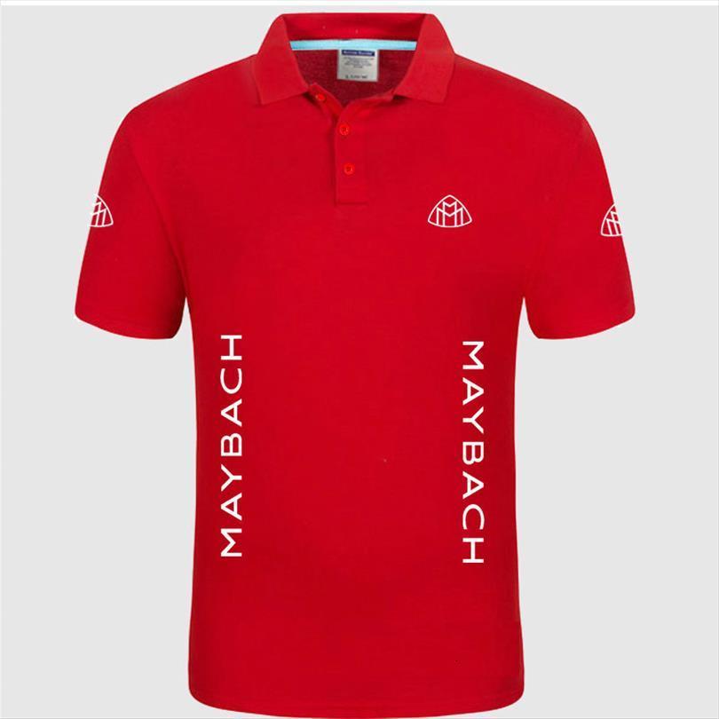 Summer High Quality Brand Maybach Men Polo Logo Short Sleeve Shirt Fashion Casual Solid Unisex Shirts-image-711729093