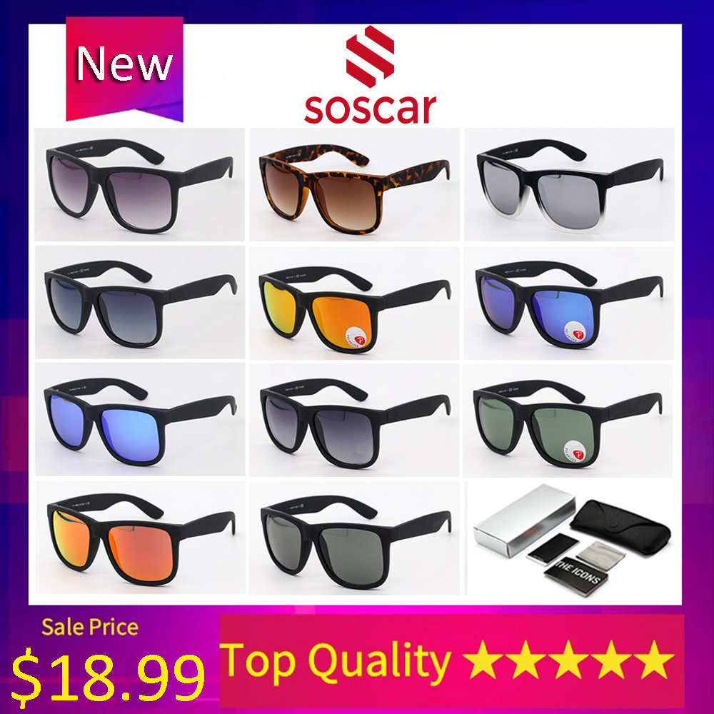 

Unisex Soscar Polarized Sunglasses for Men Women Brand Designer UV400 High Quality Sun glass Gafas de sol 4165 Mirror Lens Eyeglass with Original Box Cleaning Cloth