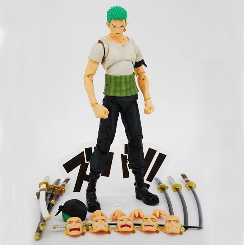 

Anime One Piece Roronoa Zoro Past Blue Variable Boxed 18cm PVC Action Figure Collection Model Doll Toys Gift X0503, No box