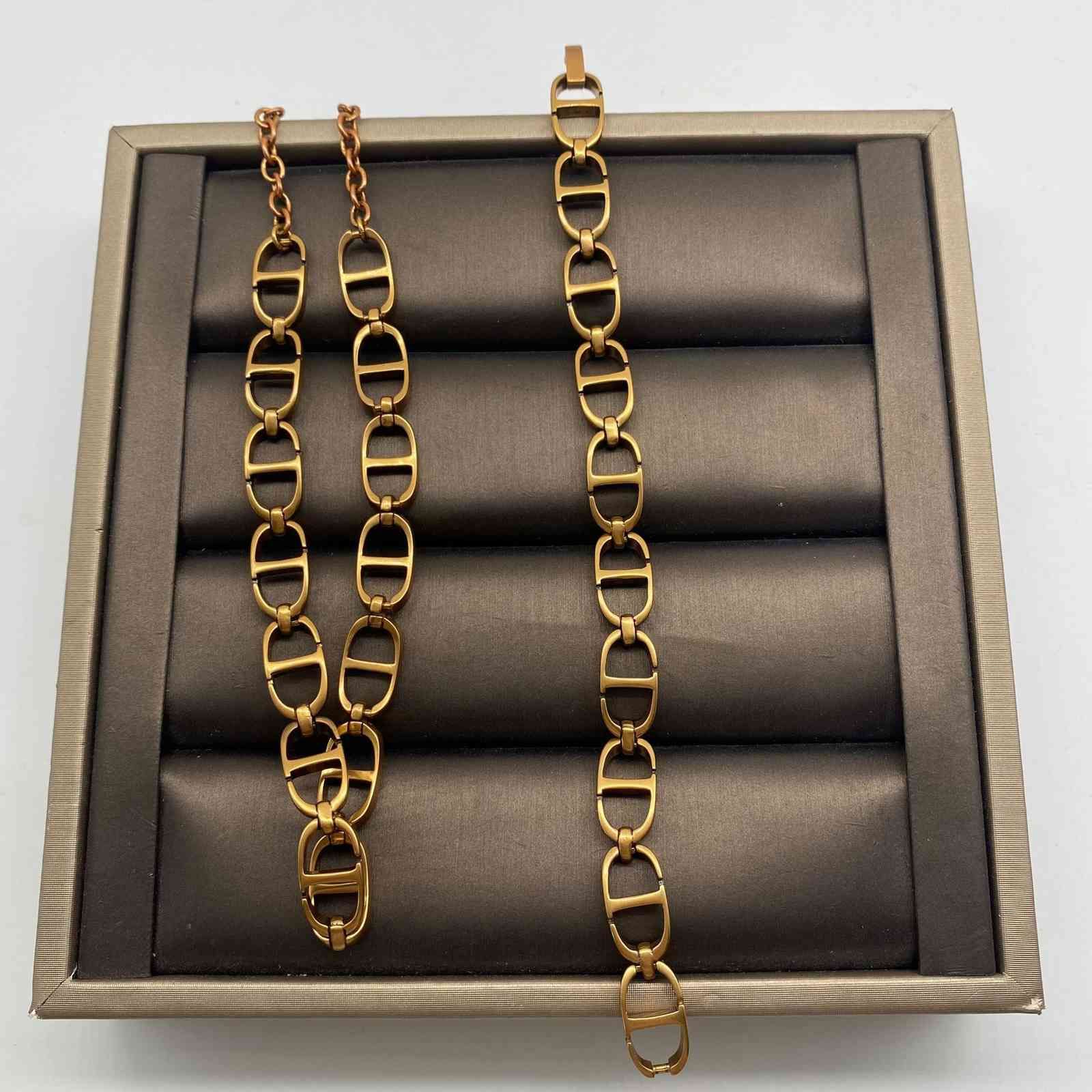 

Dio Jewelry Bracelet / New Vintage Choker Necklace Neck Chain Cd Letter Personalized Bracelet Earrings