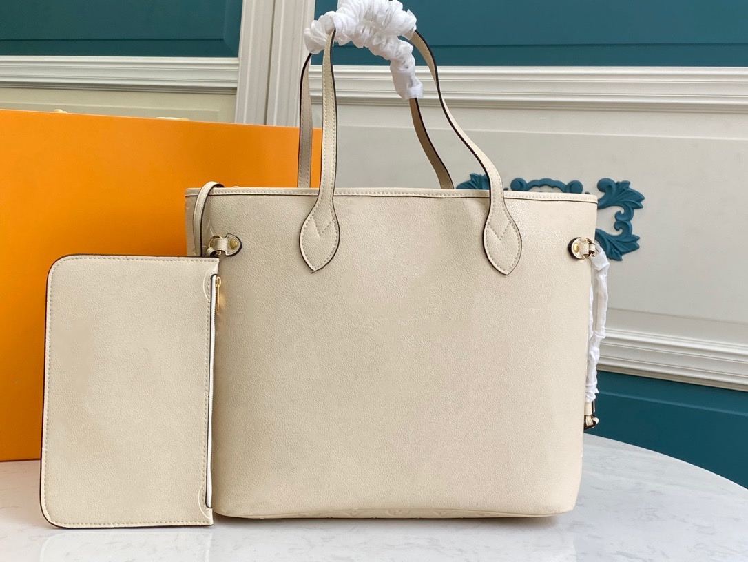 

Top!!! Essential Neverfull MM Empreinte Leather Composite Tote Handbag In 3 colors Woman classic bag Lady Microfiber Lining 45686