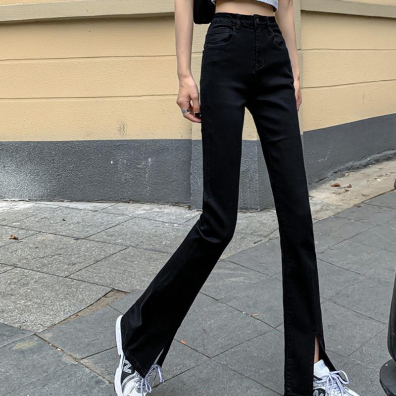 

Women's Jeans Split Horn Autumn And Winter 2021 Pants High Waist Slim, Blue