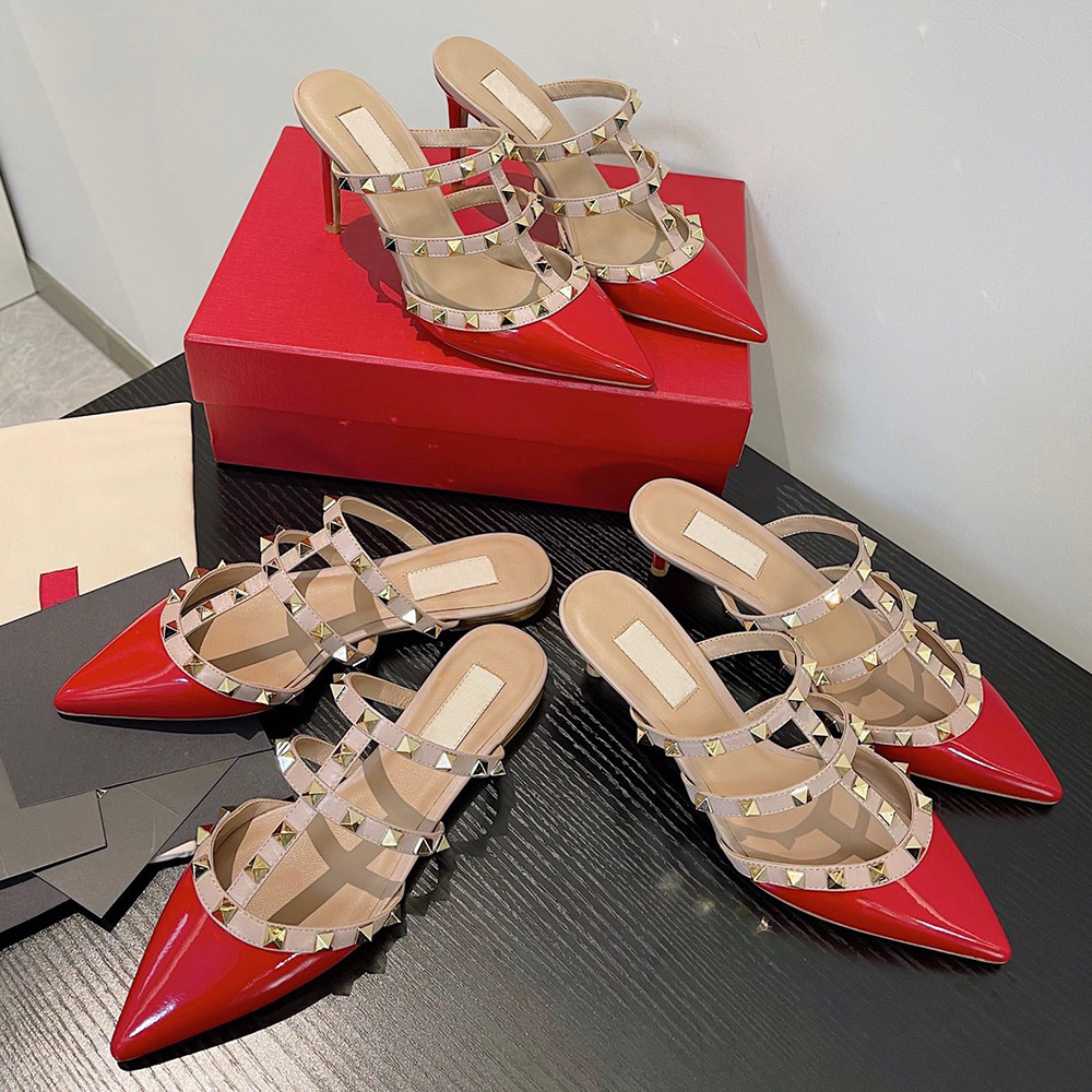 

Fashion slippers half drag women sandals high heels 5 colors fashionable slipper with trendy classic style sizes 34-42, 5 #