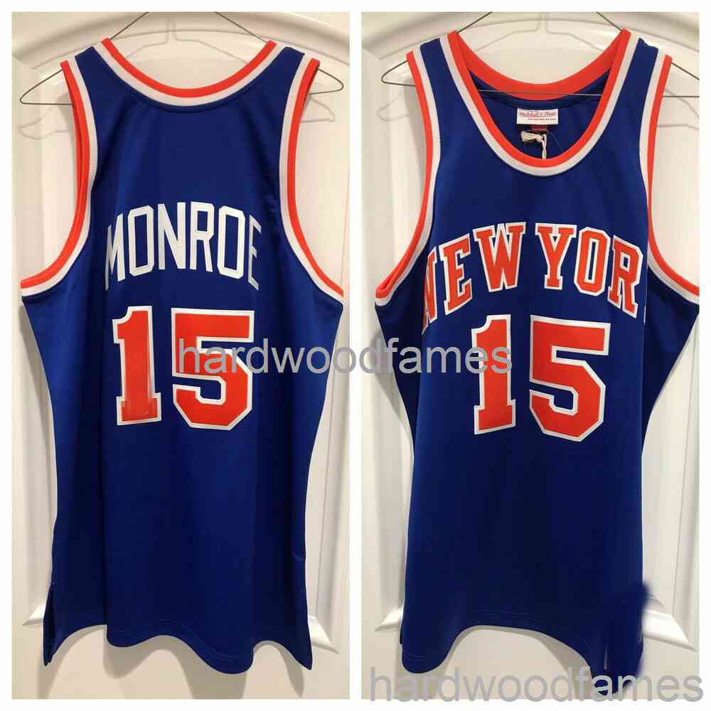 

Stitched Earl Monroe Jersey custom men women youth basketball jersey XS-5XL 6XL, Blue