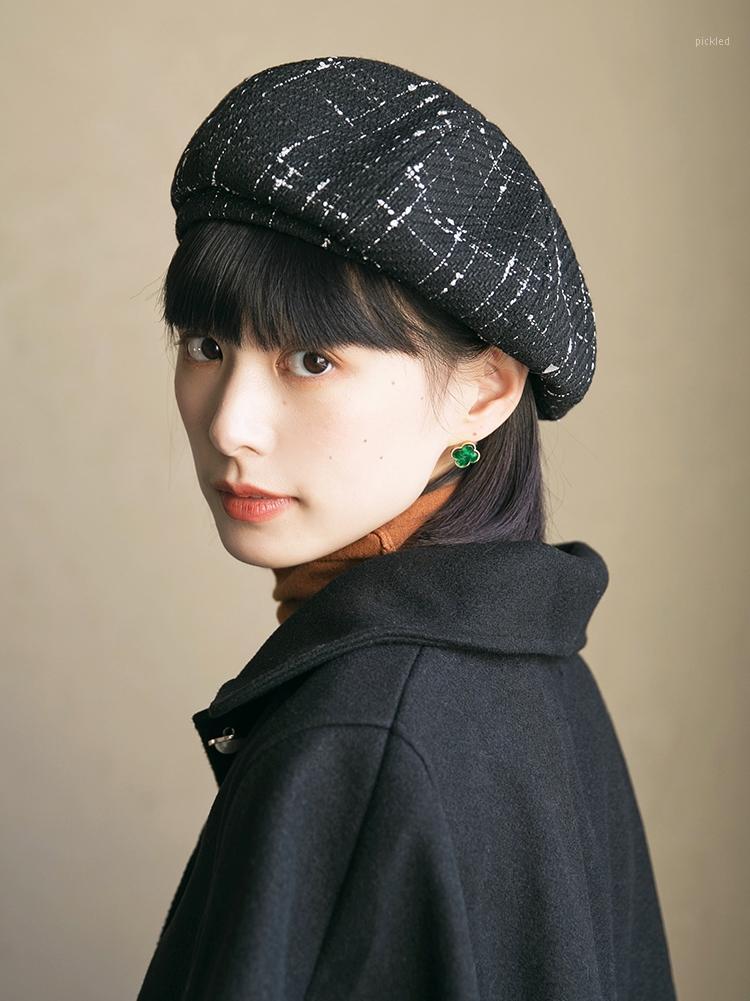 

Berets Beret Female Autumn Winter Korean Version Versatile Painter Hat Lady Fashion Bud Tide Adjustable, Black