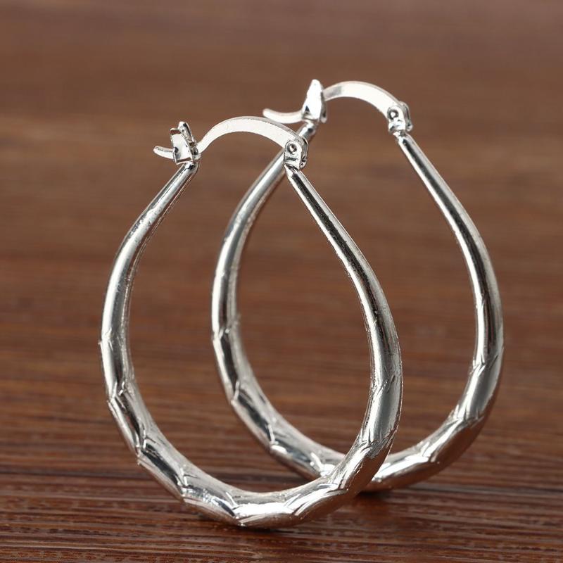 

Hoop & Huggie Fashion Jewelry Silver Plated Round Dangle Earrings Ear Studs