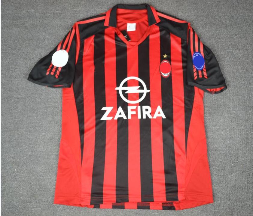 

Retro soccer Jerseys 02 03 04 05 Milan Kaka Shirts Shevchenko Nesta Maldini Pirlo Inzaghi Van Basten 2002 2003 2004 2005 2006 football Jerse, Black