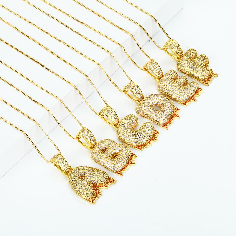 

Pendant Necklaces Daihe Exquisite Gold Plated Letters Necklace Women Good Lucky Adjustable Micro Inlay 3A Zircon Copper Jewelry