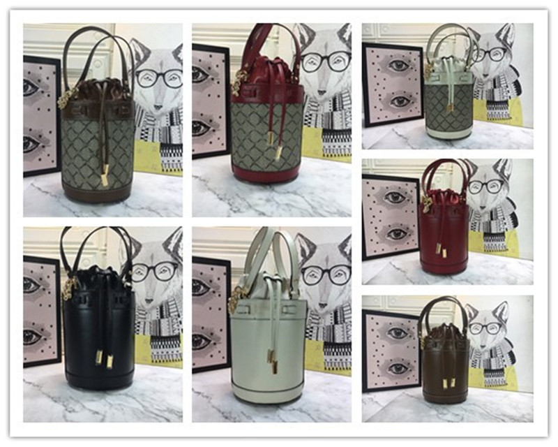 

Designer Luxury 1955 Small Black Leather Cross Body Bag Bucket Bag 637115 Shoulder Bag Size 14*19*14cm MKZH