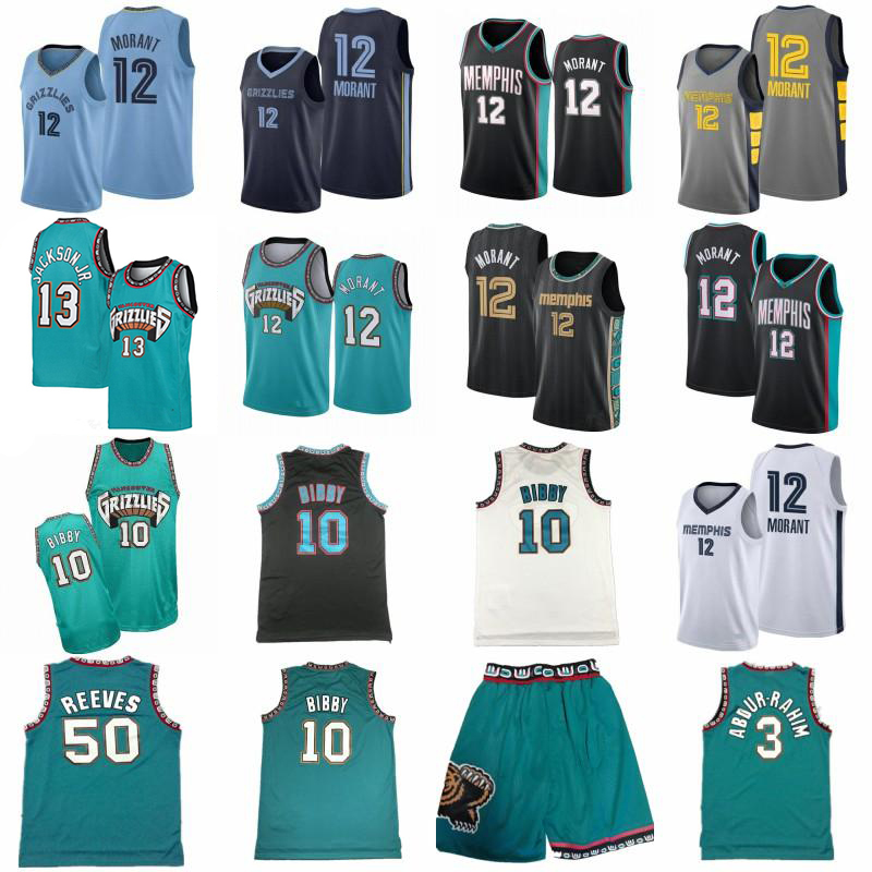 

Retro Grizzliess Ja 12 Morant Basketball Jerseys Vintage Mike 10 Bibby 50 Reeves Jaren 13 Jackson Jr. Desmond 22 Bane Dillon Brooks Steven, Shorts