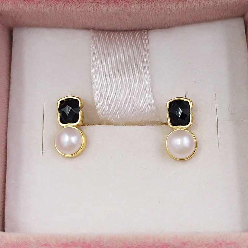 

Bear Jewelry 925 Sterling Silver earrings Glory Earrings In Gold Vermeil And Pearl Fits European Jewelry Style Gift 918593600