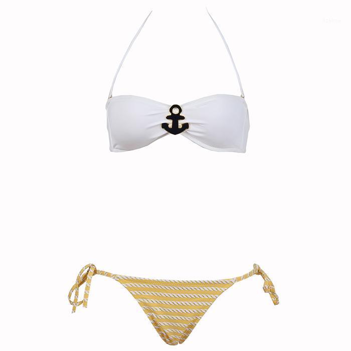 

Women' Swimwear Fashion Women Strappy Bandage Swimsuit Bikini Set Beachwear Summer Sexy Sets, Yellow