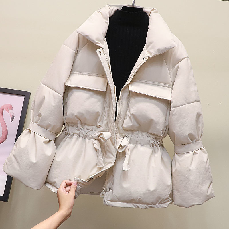 

Women's Jackets Winter Short Down Jacket Women Parkas Korean Fashion Thick Warm Bread Cotton Padded Coat Plus Size Clothing Female, Wine red