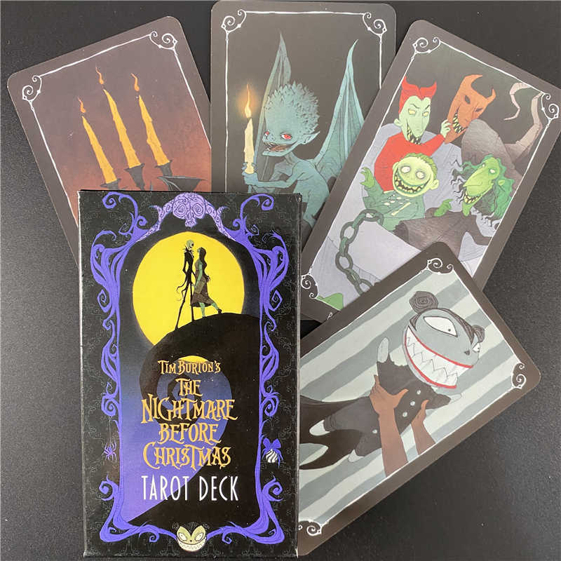 

The Nightmare Before Christmas Tarot Guidebook 78 Cards Deck and Card Board Game Divination Tell the Future TOY